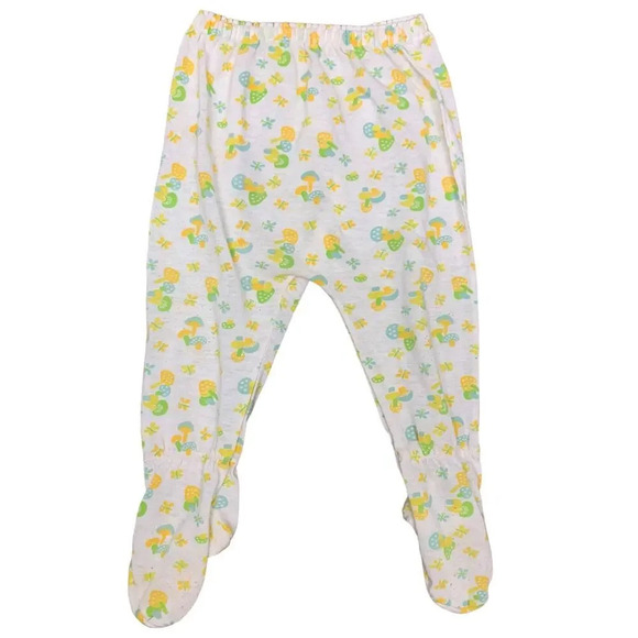 Vintage Other - Vintage 70's Baby Pants Hippie Mushroom Butterfly Pajamas Newborn Infant Footies
